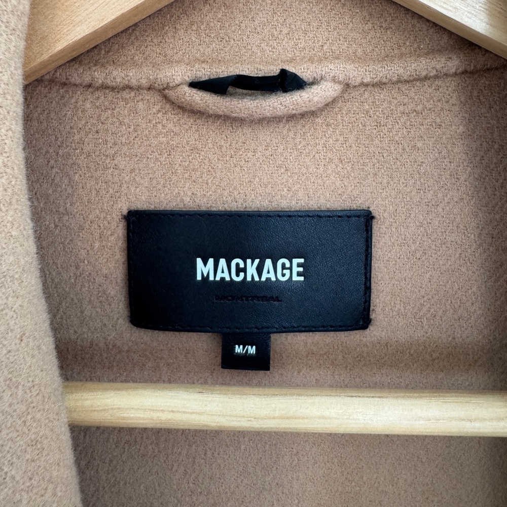 Mackage Thalia Wool Belted Robe Coat - Picture 10 of 12